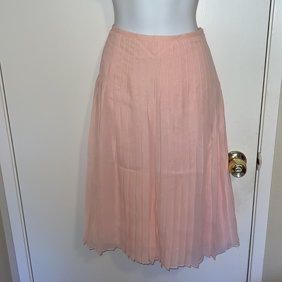 Ralph Lauren Skirts Ralph Lauren Pink Silk Chiffon Pleated Monte